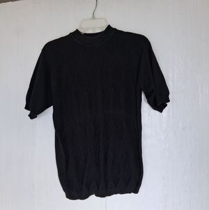 Alberto Celini Mens Silk Blend Sweater Size M Black